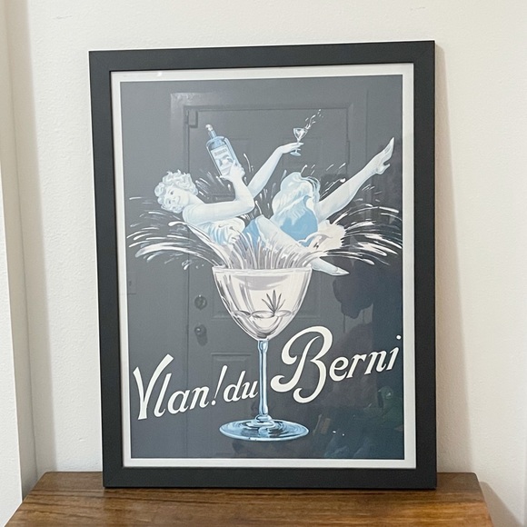 Z Gallerie Vintage Vlan Du Berni Framed Art - Picture 1 of 5